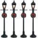 Gas Lantern Street Lamp, set of 4, B/O (4.5V)