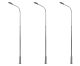 LED Straatverlichting, gebogen straatlantaarn, 3 stuks