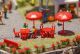 Parasols, tafels, banken