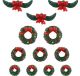 Garland and Wreaths, set of 12