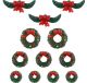 Garland and Wreaths, set of 12