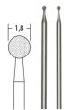 Diamant slijpstiften kogel Ø 1,8 mm. 2 st.