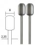 Cilinderfrees Ø 8 mm, 2 st.