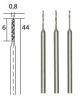 Mikro spiraalboren 0,8 mm. 3 st.