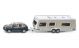 Car with caravan